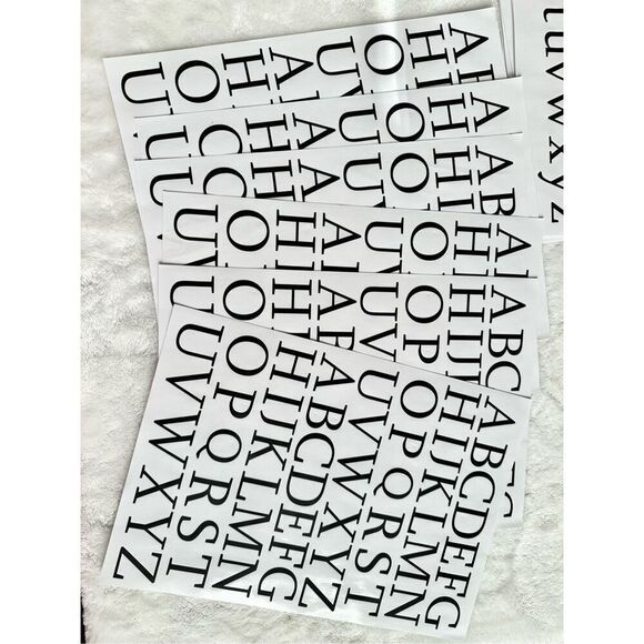 Black letter decal sets - diff fonts and sizes - Picture 4 of 10